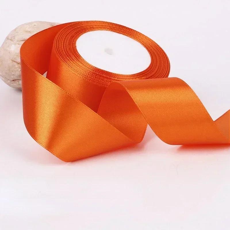 6/10/15/20/25/40/50mm 25yards/Roll Satin Κορδέλες για Διακόσμηση Χριστουγεννιάτικου πάρτι γάμου Χειροποίητη συσκευασία δώρου με φιόγκο