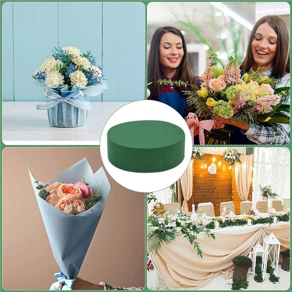 10PCS Round Floral Foam Blocks Green Foam Floral Foam Brick DIY Flower Arrangement Kit Fresh-Keeping Artificial Flower Mud