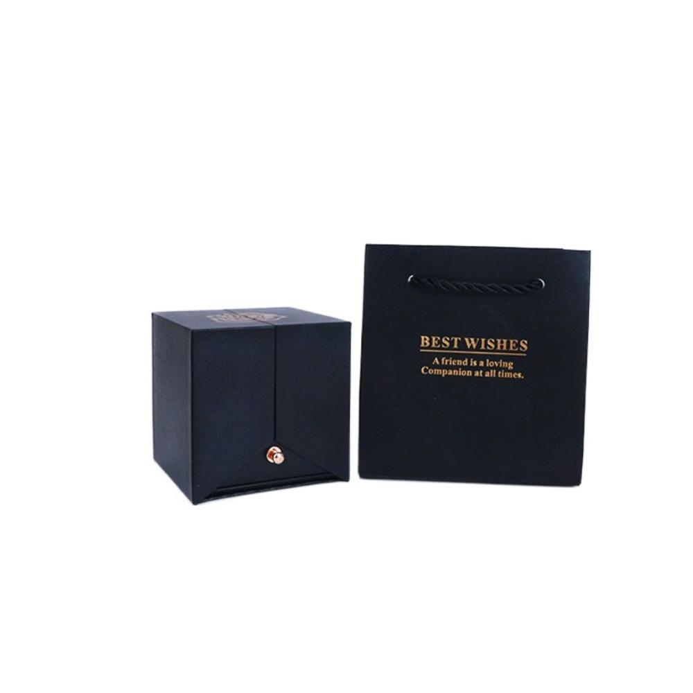 

Automatic Pop-up Diamond Ring Box Double Door Jewelry Box Creative Rose Gift Box Proposal Surprise