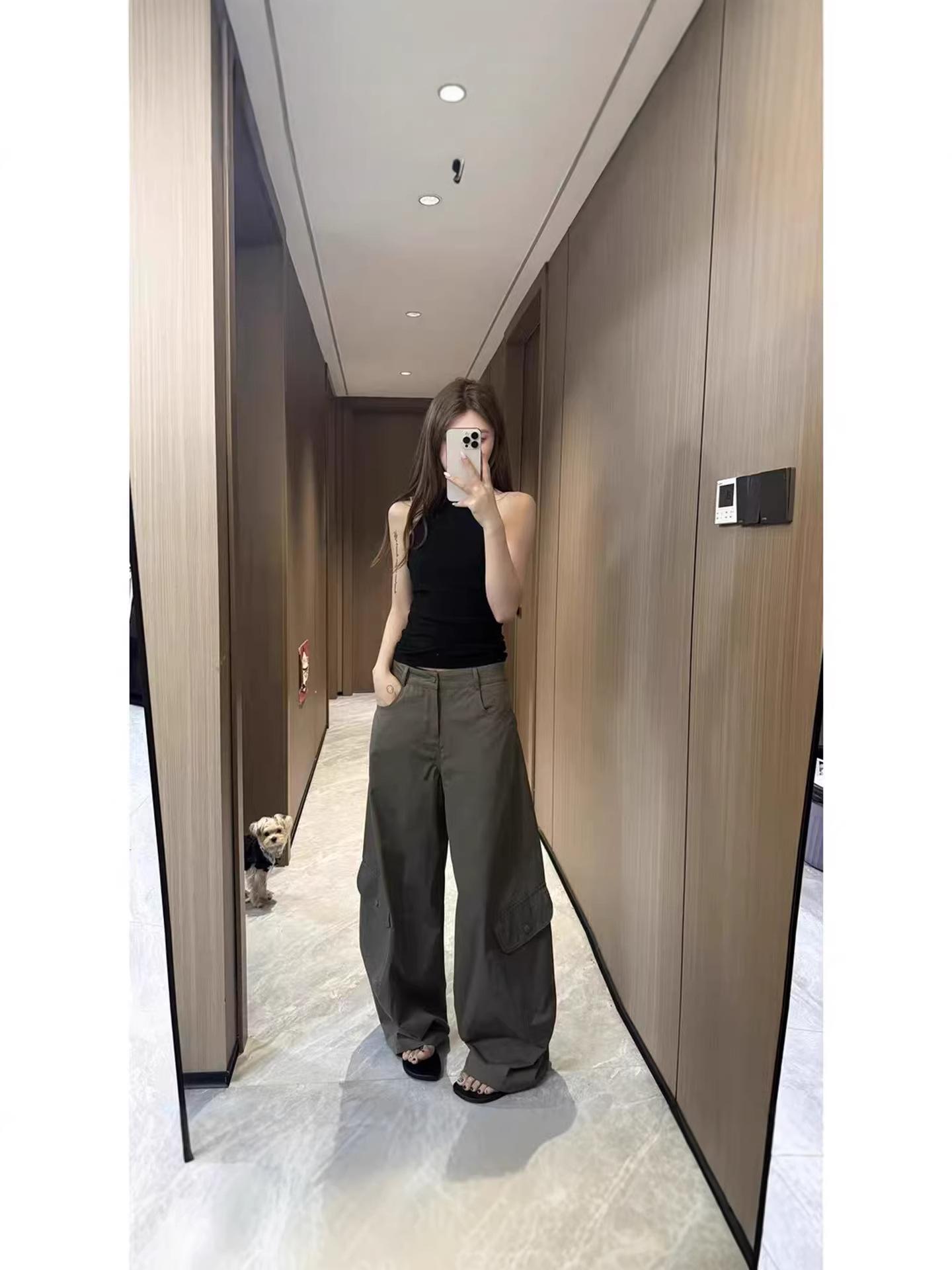 

2025 New Plus Size Women s Cargo Pants - Autumn Casual Loose Wide Leg Style Medium