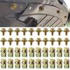 40pcs Durable Golden Car Body Bolt & U-Nut Clip Kit M6-1.0 Metal Fasteners for Engine Under Cover, Bumper & Fender Liners, Splash Shield Guard Bolts
