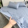 3PCS Embroidered Back-shaped Quilted Class A Raw Cotton Soybean Bed Sheet