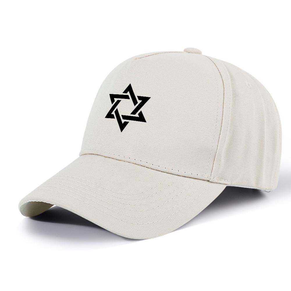 Unisex Summer Baseball Cap  Star of David Vintage Athletic Hats Happy Hanukkah Adjustable Size Outdoor Graphic Print Gorras