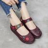 Spring-Summer Soft Sole Non-Slip Leather Shoes for Middle-Aged and Elderly Women