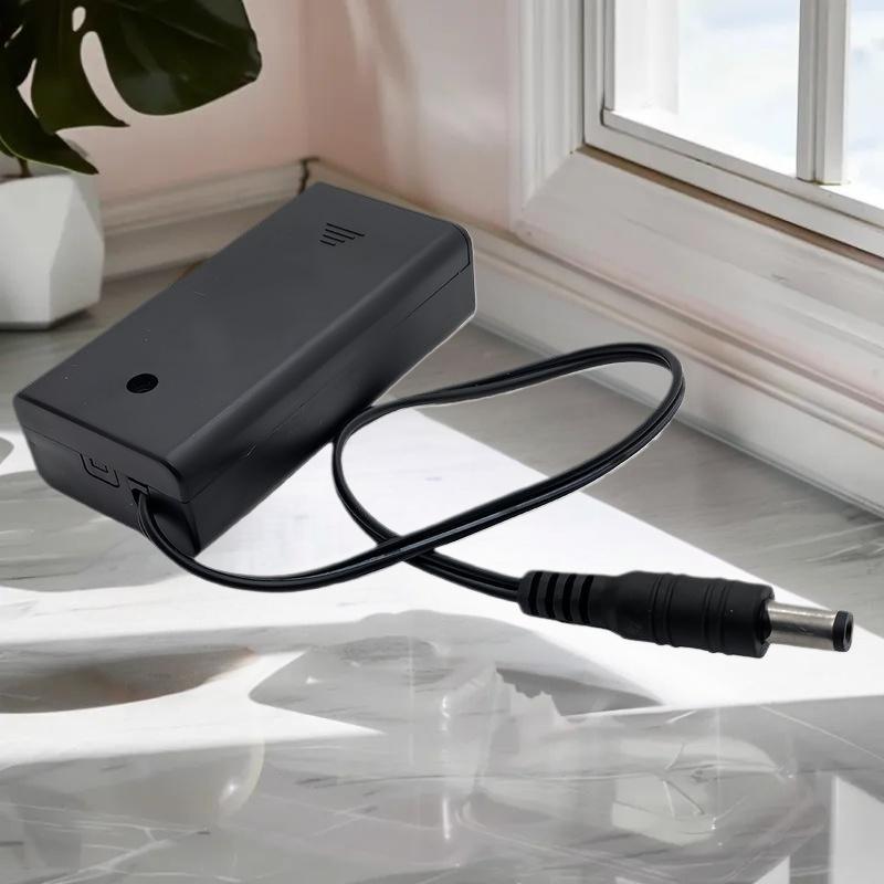 1/5Pcs DC 5.5X2.1MM Plug AA 2X Slot Battery Holder Case 3V AA Battery Box With Switch And Cover DIY Accessories