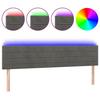 VidaXL Tête de Lit à LED Meuble de Chambre à Coucher Accessoire de Lit Double Tête de Cadre de Lit Intérieur Gris Foncé 3121819