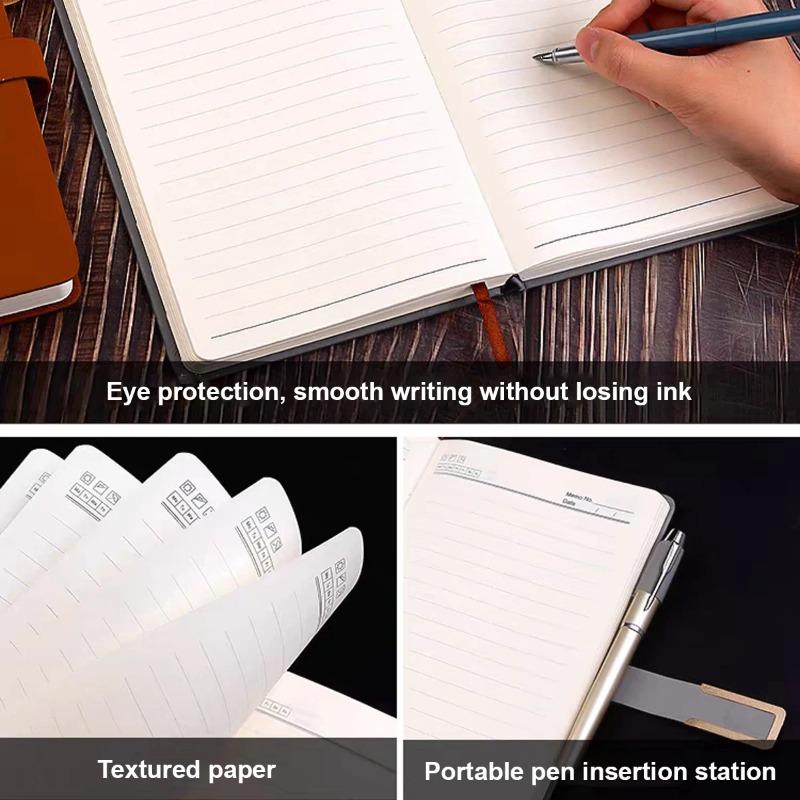A5 Notebook Soft PU Leather Notepad Thickened Journal Agenda Note Book School Supplies Office Diary