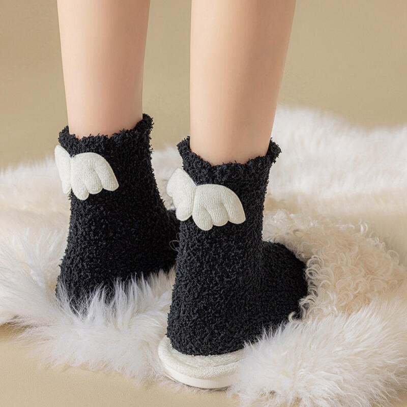 Ilana Winter Fleece Socks Warm Insulating Sleep Socks black