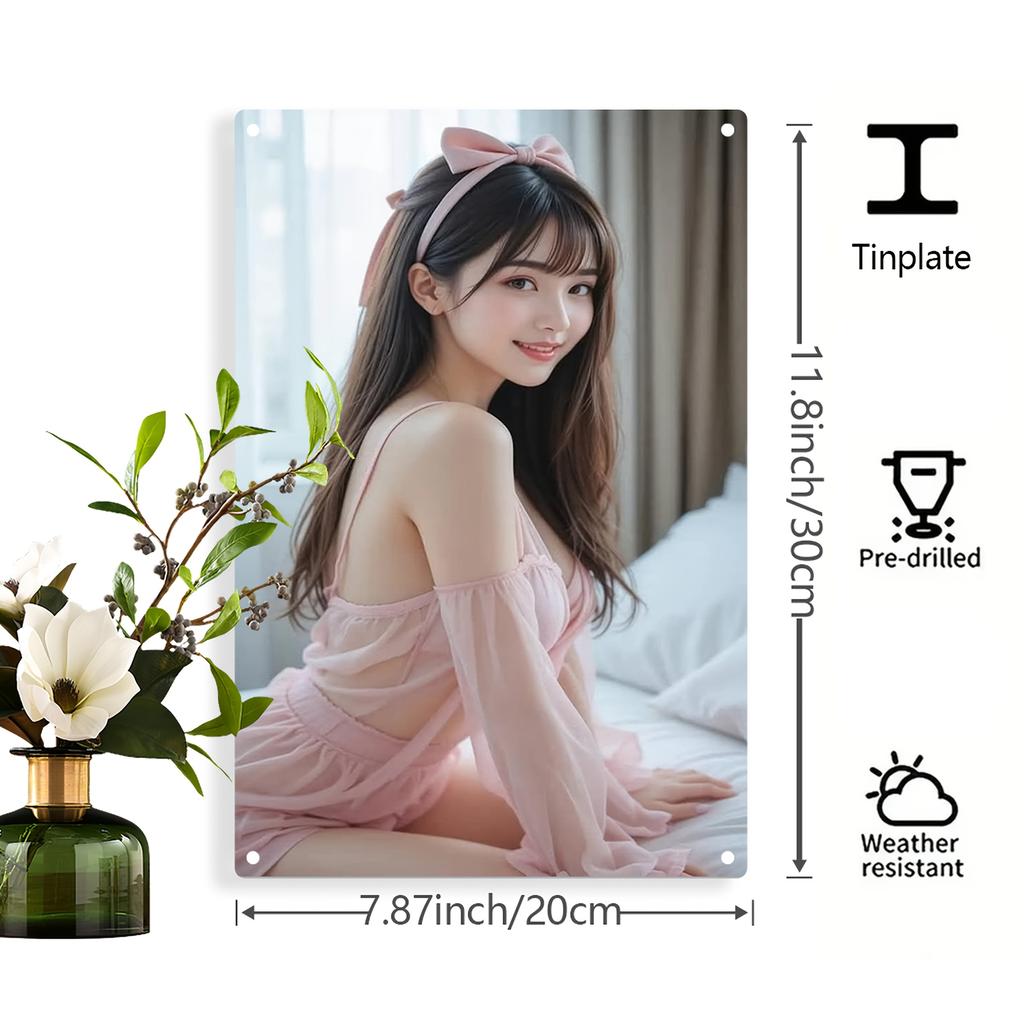 Lin Yiwu Koreanischer Künstler Eisenblechmalerei 2D Flache Metallwandkunst mit vorgebohrten Löchern