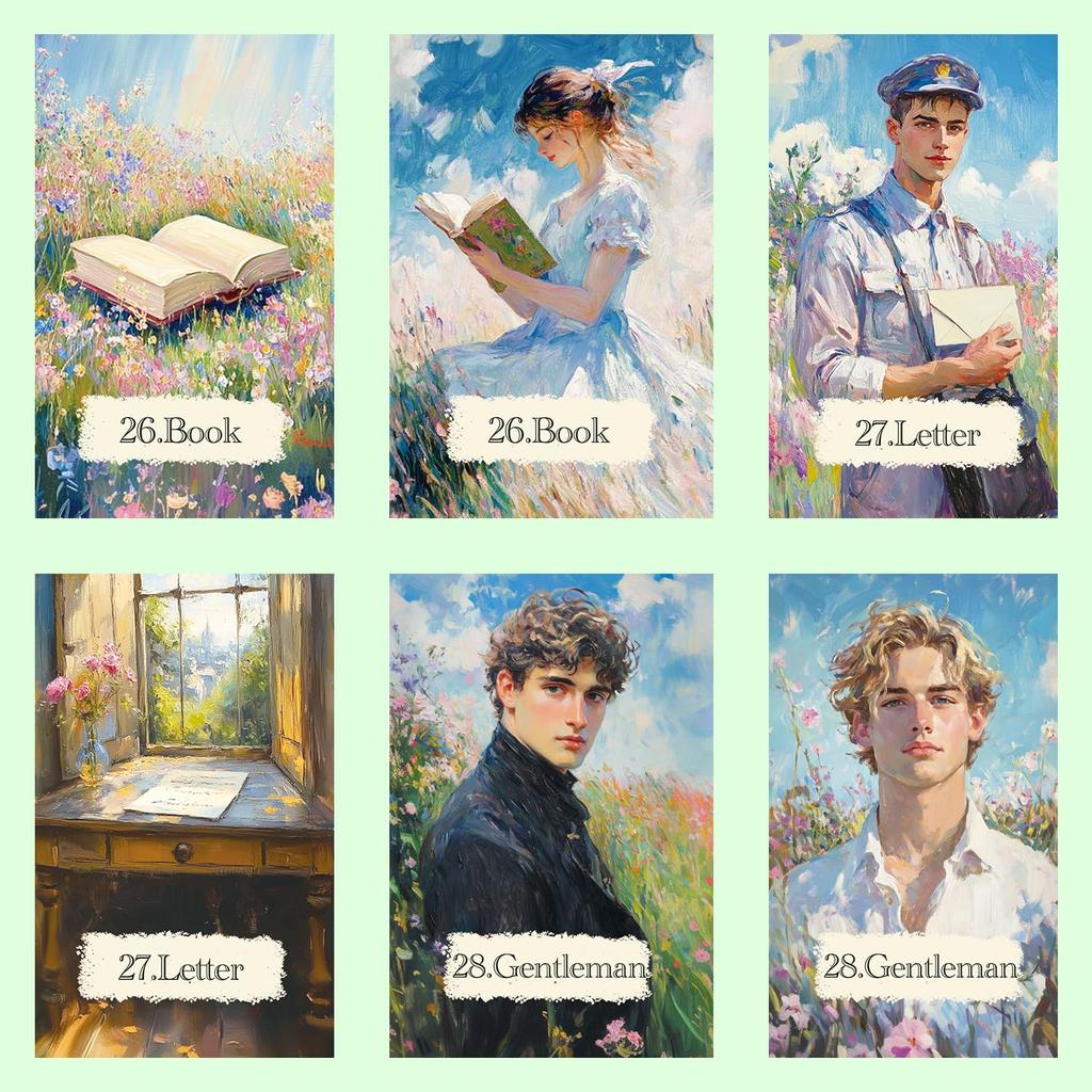 [Authentic] Impressionism Lenormand Cards - 50 cards with Japanese keyword cards and drawstring pouch. Suitable for beginners. (Museumuse)