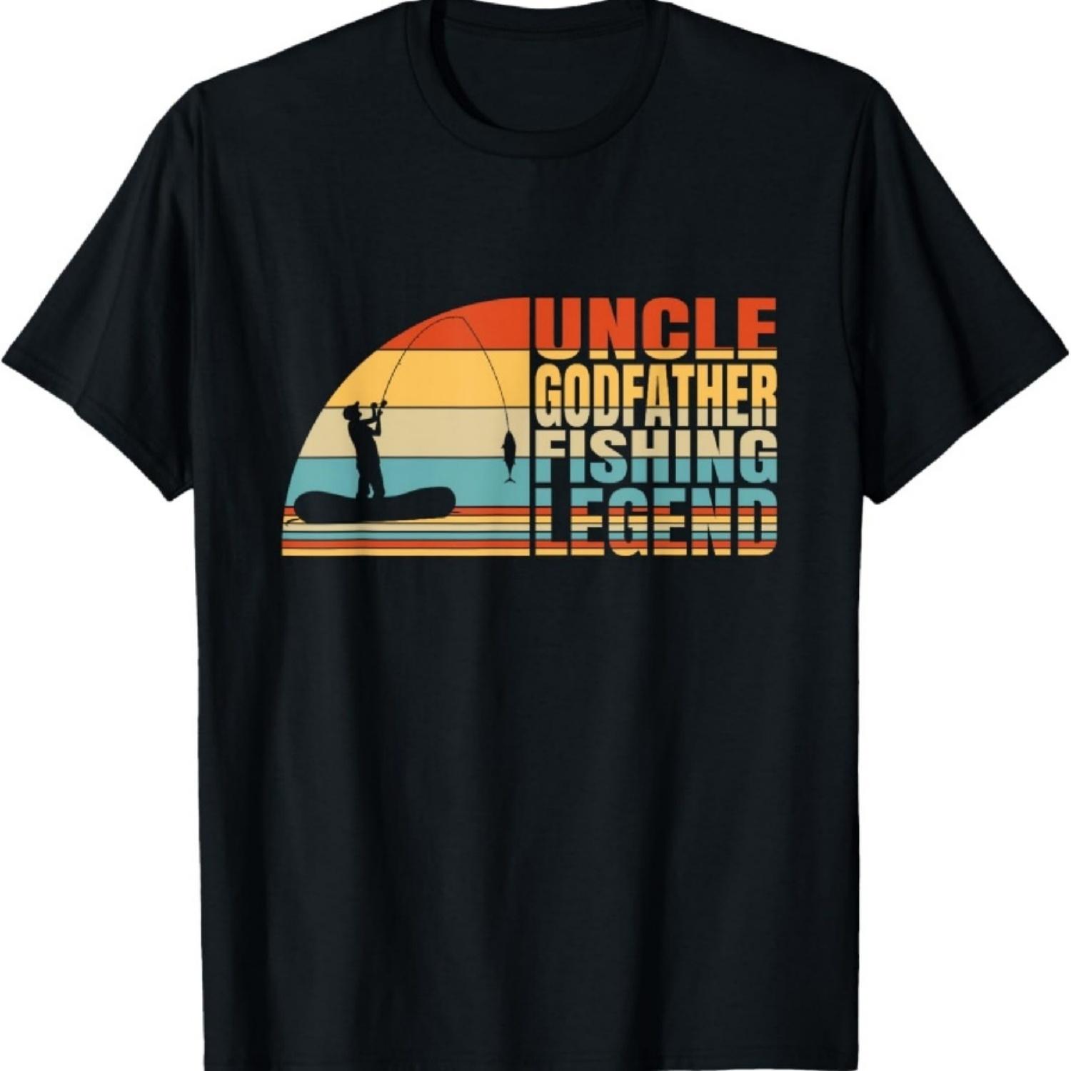 Дядя Крёстный отец и Легенда рыбалки, Рыбалка Рыбак Дядя Футболка XXXXXL чёрный