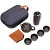 Travel and Travel Tea Set, a Complete Set of Four Cups of Gifts, Purple Sand Outdoor Storage Bag, a Small Set, a Full Set of Express Cups.