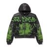 Unisex Hooded Zip-Up Sweatshirt With Camo Print Loose Fit Streetwear Teens Adults