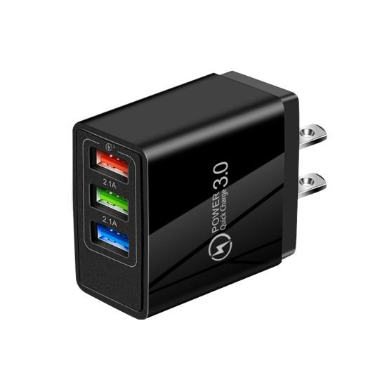 PD36W QC3.0 Mini 3 Ports Quick Charger Adapter US/EU/UK Plug for Home/Office