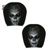 Removable Headrest Cover Ghost Face Car Covers Scary Seat Adjustable Protector Universal Stretchy Accessory for Most Cars
