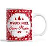 Mug - Noël Jean-Marie - Red - 325 Ml - Dishwasher and Microwave Safe