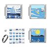 Italian Charm Link Bracelet Jewelry Making Part Module Accessaries Stainless Steel Texture Bracelet Making Supplies