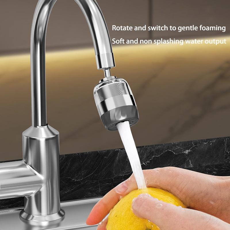 Faucet Extender Three-speed Adjustment Kitchen Filter Water Nozzle No-replacement Filter Element Tap Water Splash-proof Bubbler 2