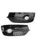 RSQ3 Style Honeycomb Front Fog Light Covers Fit Q3 2013-2015 Gloss Black