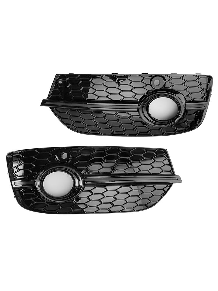 RSQ3 Style Honeycomb Front Fog Light Covers Fit Q3 2013-2015 Gloss Black