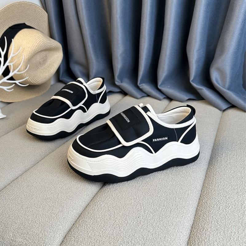 Female Footwear Black Sports Round Toe Women's Shoes Sneakers Athletic High On Platform Offers Stylish Vulcanized For Shoe