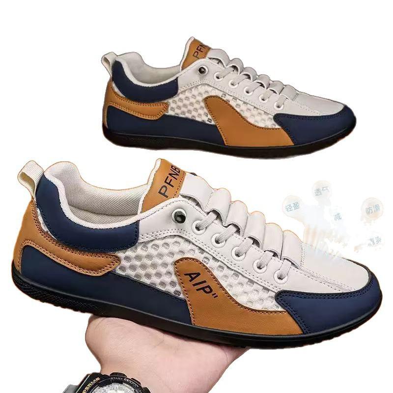 Men's Large Size Summer Breathable Mesh Casual Shoes: Closed Toe Half Slippers & Driving Sandals