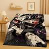 Sanrio Gundam Robot Cartone Animato Regalo di Natale Coperta in Flanella, Coperta Morbida Calda in Peluche per Casa Camera da Letto Letto Divano Copertura Ufficio