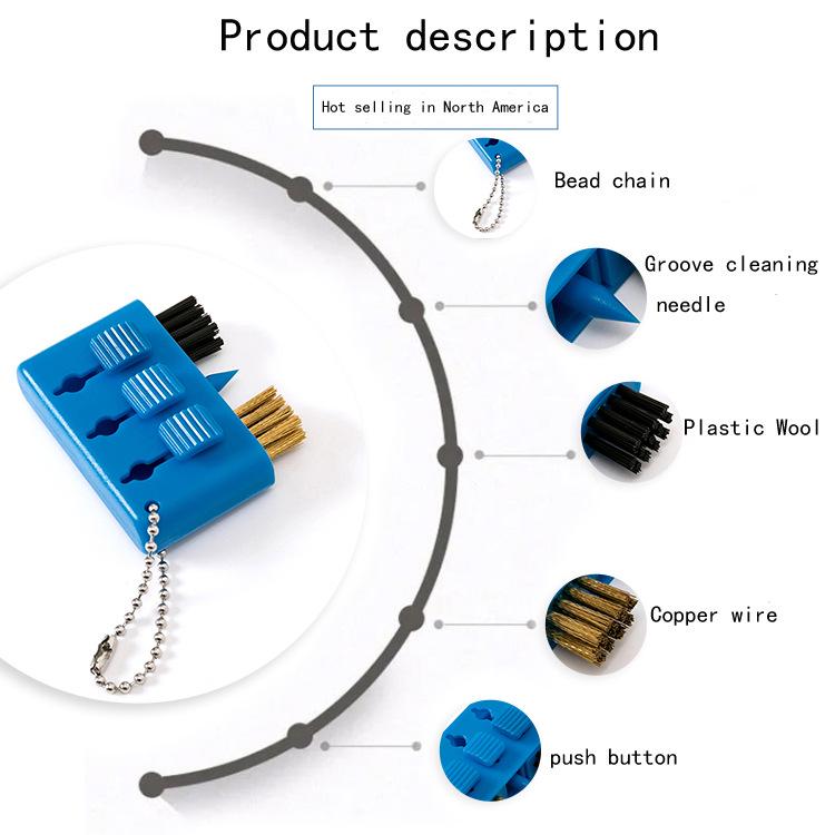 Golf Club Cleaning Brush with Double-Sided Short Handle