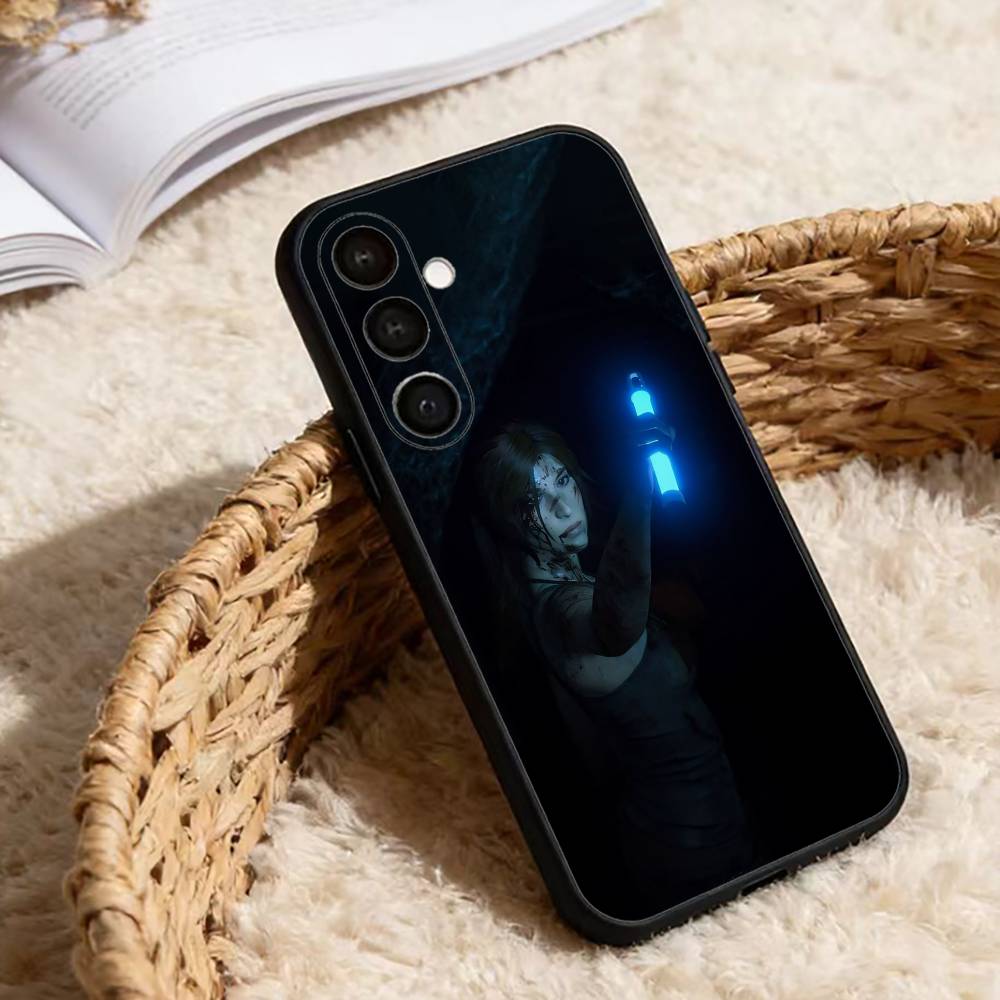 T-Tomb Hot R-Raider Lara Croft Phone Case For Samsung Galaxy A91,80,73,72 ,71,53,52,32 ,31,22,21s,20,Soft Black Case