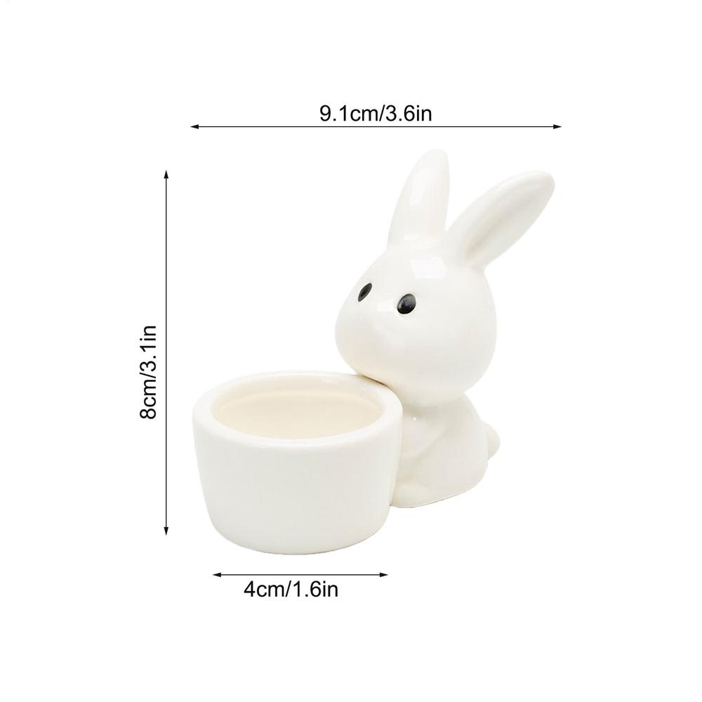 Подсвечник Заяц Белый Милый Пасхальное Яйцо Подставка Декор Пасхальный Подсвечник Заяц Декор Для Банкета Собрания Вечеринки Полки Стола белый