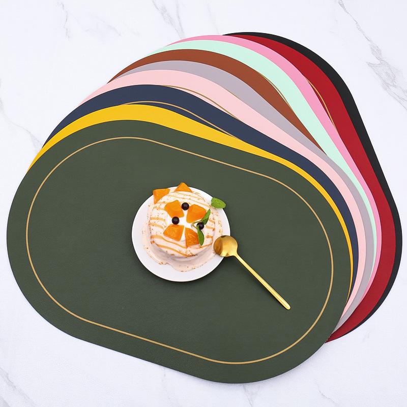 Double-Sided Placemats Nordic Style Kitchen Dining Decor Waterproof Stain-Resistant Place Mats Tableware Pad