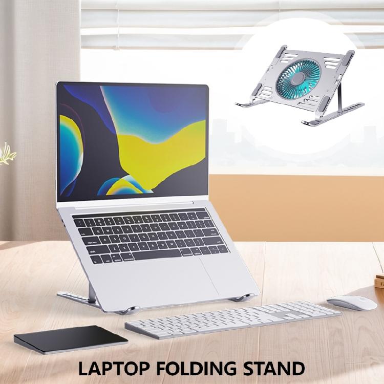 Laptop Cooling Pad Laptop Stand With Foldable Aluminum Stand And Variable Speed Controls Laptop Support Holder
