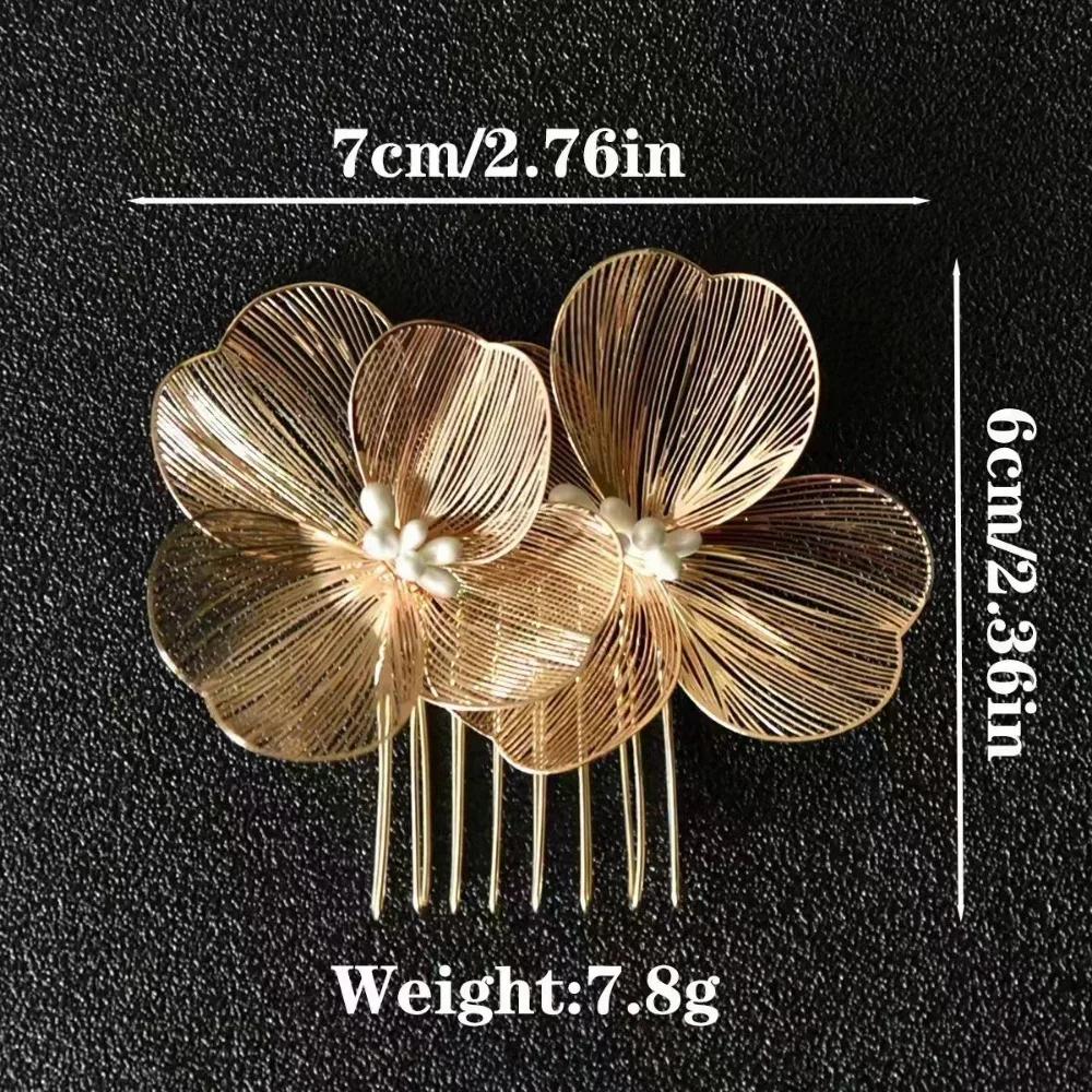 Alloy Flower Hair Clips Women's Hairdo Accessories Fashion Bridal Wedding Hair Comb Women's Headwear Wedding Accessories