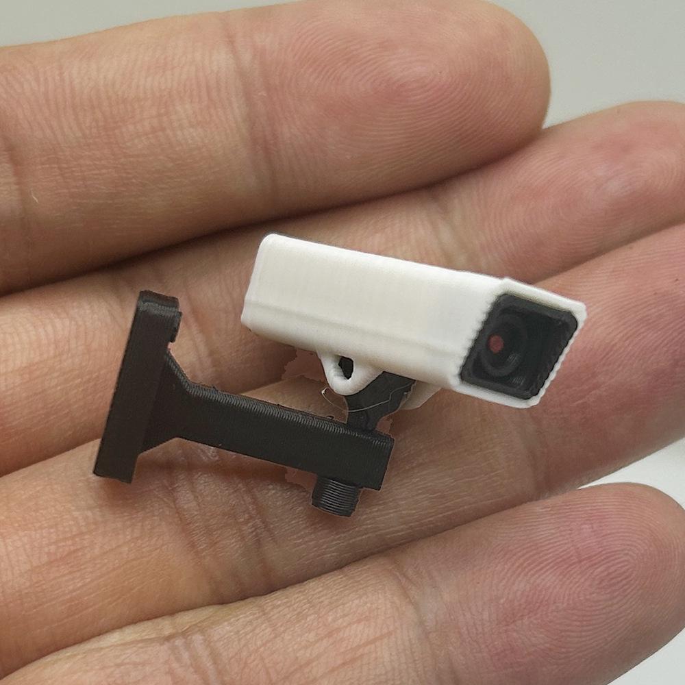 1:12 Dollhouse Mini Surveillance Camera Model - Miniature Simulation Ornament for Play House Scenes