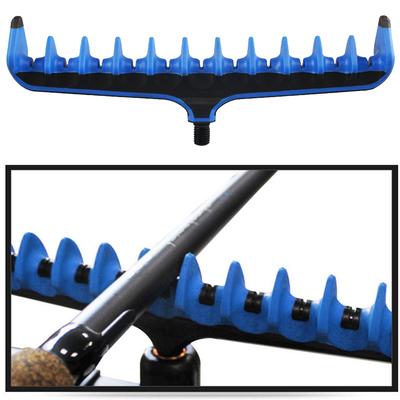 11 Holes Fishing Rod Holder Rack Universal Fishing Rod Storage Holder ABS Carp Fishing Rod Holder Rest for Saltwater Freshwater