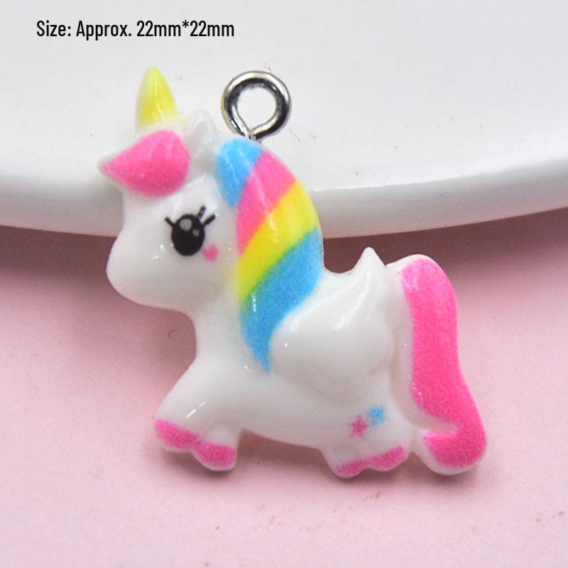 Cartoon Animal Resin Pendant: Cute Unicorn & Dinosaur Candy Bag Charms for DIY Jewelry