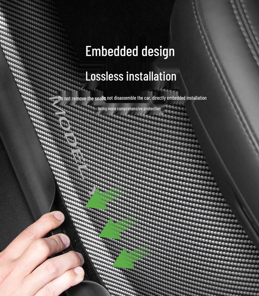 Tesla Model 3/Y Facelift Laser Carbon Fiber Door Sill Protectors