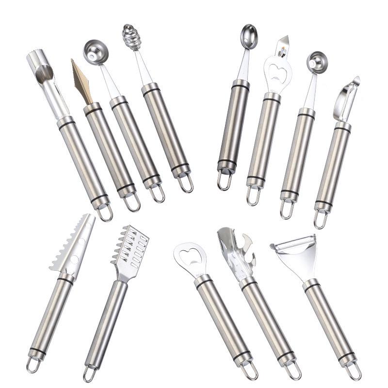 304 Nerezová Ocel Melounové Vykrajovátko a Nástroj na Nabírání Ovoce