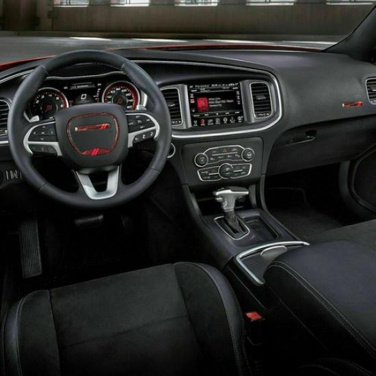 Red & Black Steering Wheel Trim Cover for 15-21 Dodge Challenger Charger Durango