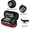 Pencil Case High Capacity Durable 300D Polyester Zipper Closure with Mesh Pocket Removable Divider and Pen Slots for Students