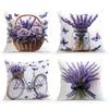 Romantic Purple Lavender Cushions Pillowcase Polyester Cushion Cover Throw Pillow Sofa Decoration Pillowcover Home Decor