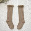 Ruffle Kids Knee High Socks Baby Girls Toddlers Long Soft Cotton Sock Lace Flower Children School Uniform Socks For 0-8Years