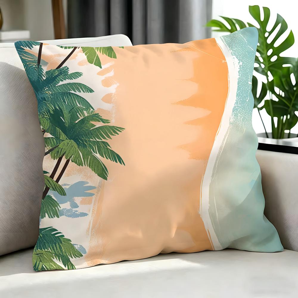 Art SSummer Beach Arting Cushion Cover Cushion Cover Set Pcs X X X Pillowcase Decorative Sofa Home Decor