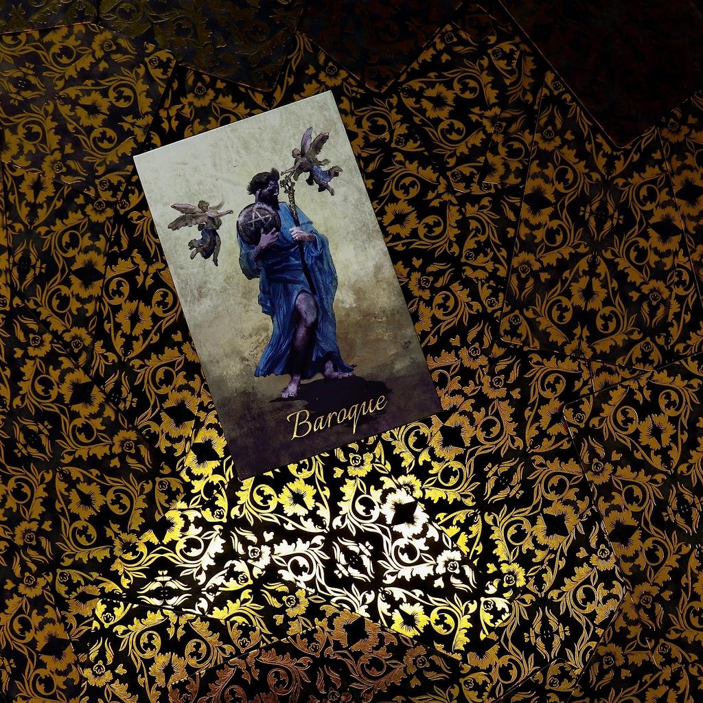 La Muci Baroque Gold Foil Tarot Deck with Edges Unique Artwork – 78-Card Beginner's Guidebook, Gold-Plated &