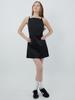 BEIRUT Stitch Satin Mini Dress (Black)