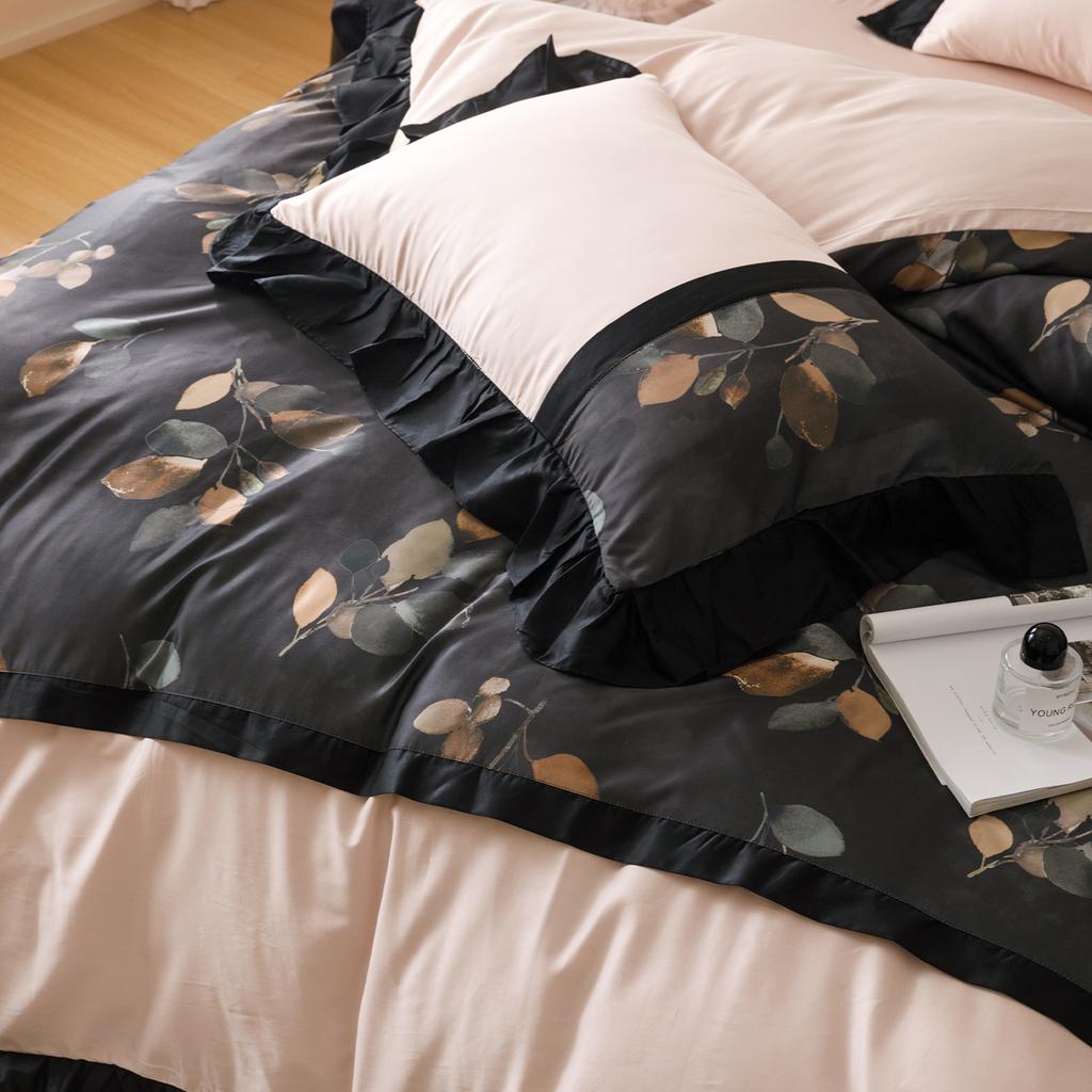 French Retro Silky Printed Lace Summer Quilt Twin Queen Size Summer Blanket Single And Double Bed Comforter Thin Duvet Washable