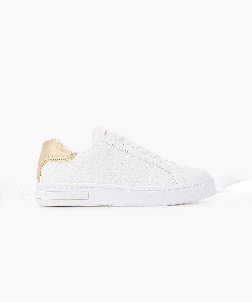 Armani Exchange Women'S Metal Patch Logo Pattern Sneakers _Off White_A426175501