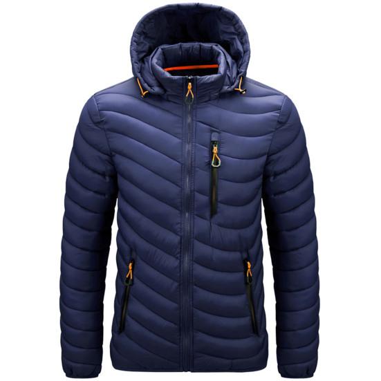 Coat Waterproof Detachable Hat Long Sleeve Stand Collar Warm Winter Jacket for Daily Wear