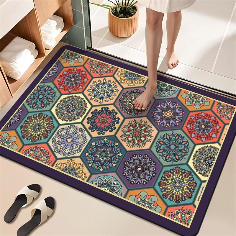 Bathroom Waterproof Non-slip Wear-resistant Carpet Kitchen Floor Mat Door Mat Resistant Non-Slip Washable Foot Mat  Entrance Doormat