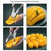 1 pièce éplucheur de mangue Diviseur de mangue Éplucheur de fruits Trancheur Coupeur Coupe de mangue Outil d'épluchage de fruits Évidage Découpe en dés Fournitures de cuisine